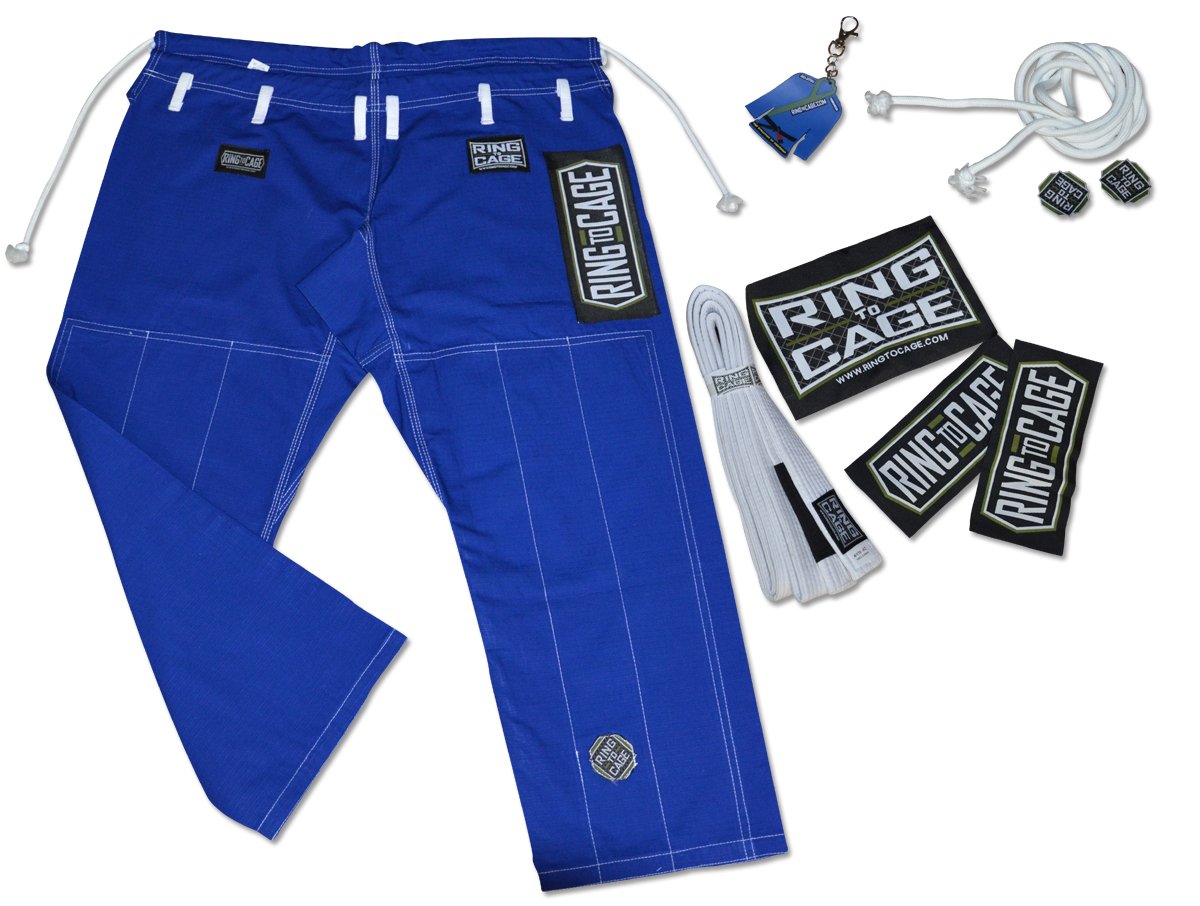 Ring to Cage ULTIMA Brazilian Jiu Jitsu Gi with 2 Pairs of Pants - Blue (A3)