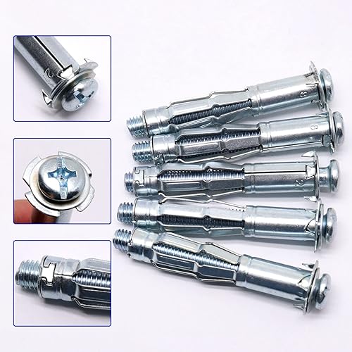 Miniatura 3 de BENLIUDH Anclajes de Pared Huecos con Tornillos de Servicio Pesado, Pernos Molly de Acero al Carbono Galvanizado en Zinc Anclajes de Pared para