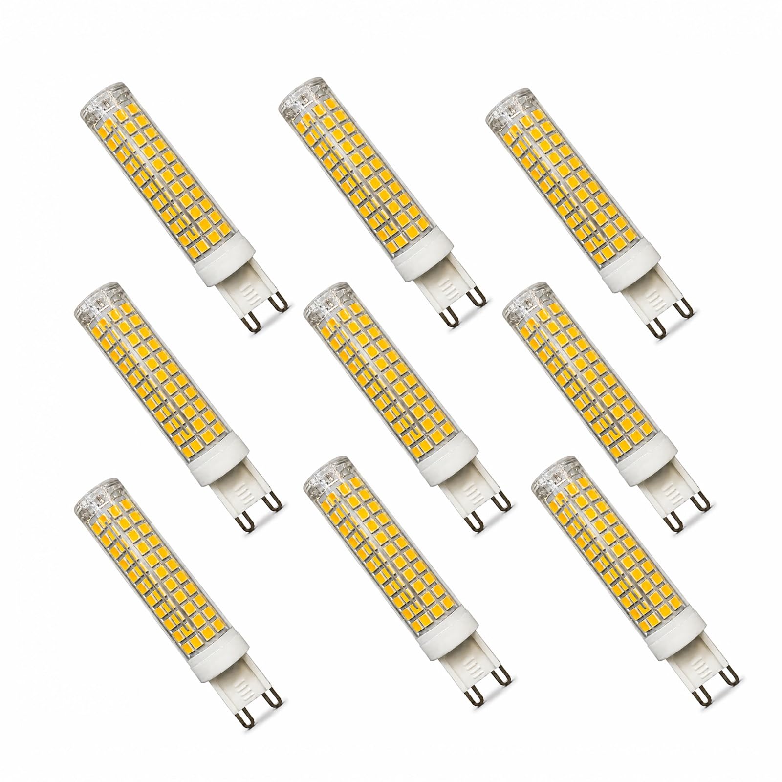 360° Bombilla LED G9 Maíz Regulable 15W, Luz Cálida 3000K, Equivalente a 120W Halógena, 1500LM, Cerámica, para Hogar