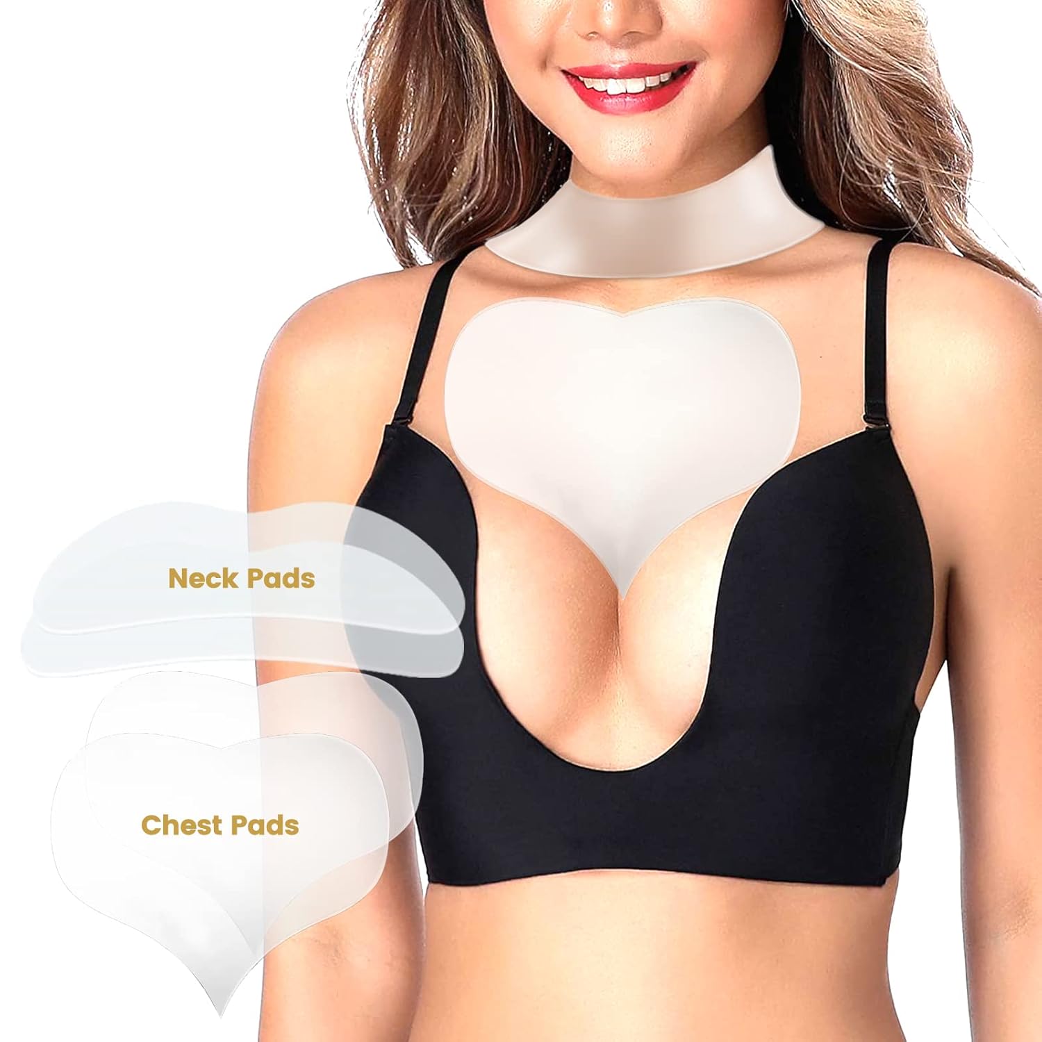 Upgrade Chest Wrinkle Pads , Anti Wrinkle Silicone Chest