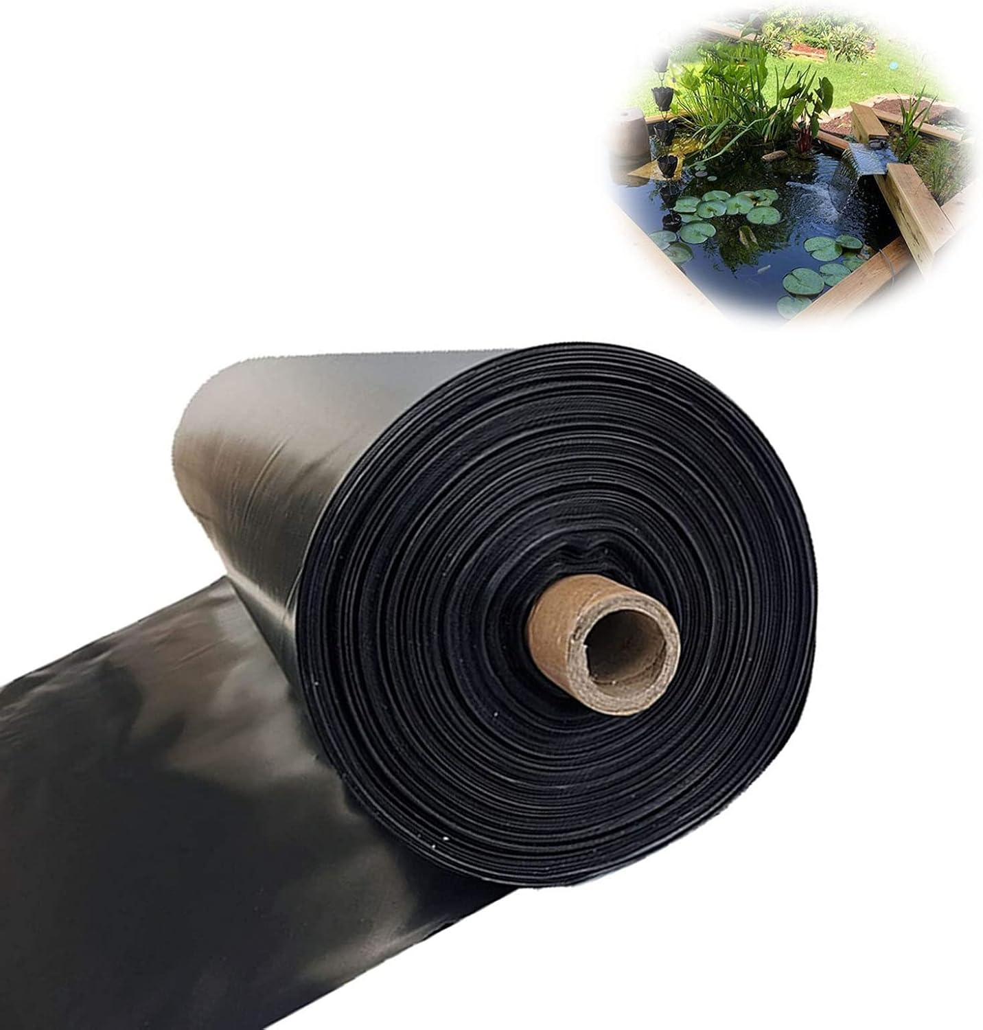 Membrane Bassin HDPE 5x5m - Revêtement Étang Poissons - Étanchéité Jardin - 0.2mm D'épaisseur