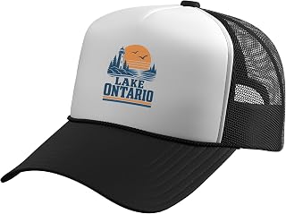 Lake Ontario Canada T Trucker Hat with Adjustable Mesh Back