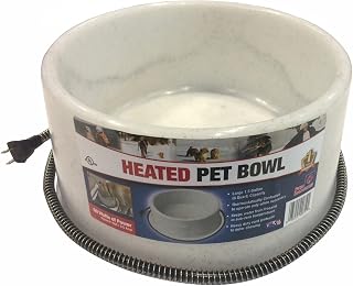Farm Innovators Model P-60S 1-1/2-Gallon Round Heated Pet Bowl, 60-Watt, Speckletone