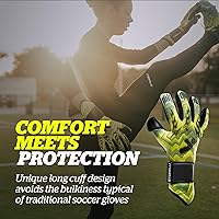 Vista 5 de Storelli - Guantes de portero Lightning, protección de mano de alto impacto con 5 espinas de dedo incorporadas, látex alemán New Basic