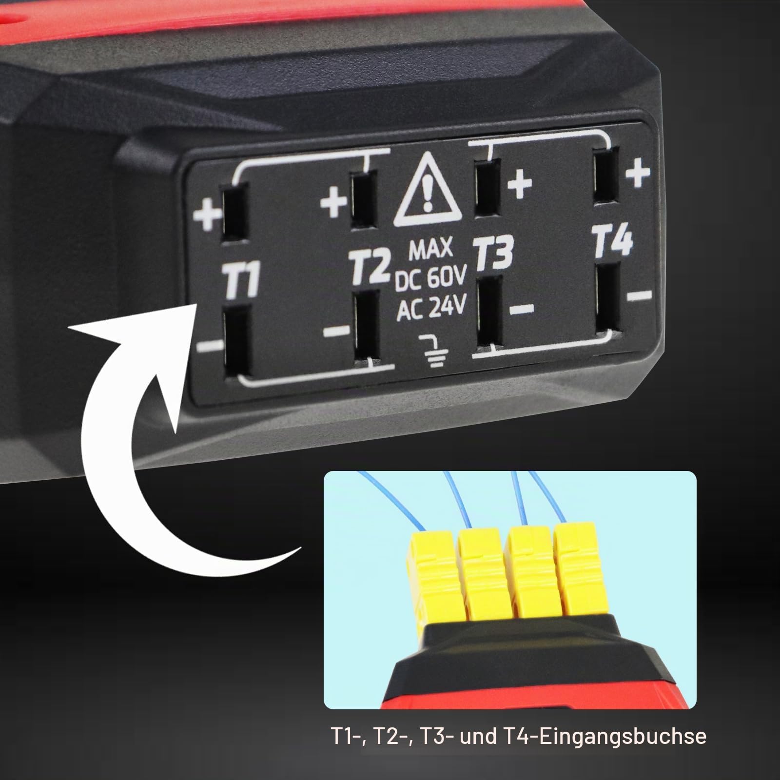 Thermoelement-Thermometer-Datenlogger 4 Kanäle Digitales K-Typ-Thermometer, Echtzeit-Datenprotokollierung, Temperaturdatenlogger, 5000 Gruppenaufzeichnung, Akustische/visuelle Alarme -328~2501°F