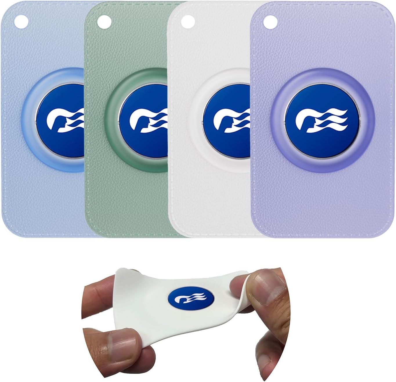 4Pack Medallion Card Holder for Princess Cruise – Cruise Ship Essentials for Lanyard, Purse or Wallet, Durable Silicone Cruise Accessory (Fits 2025 2026 Medallion)