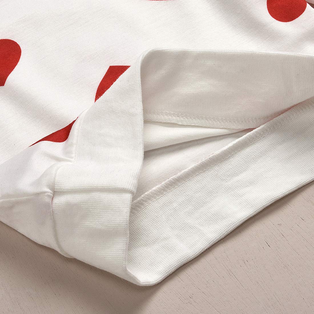 Niemowlę maluch dziewczynek walentynki stroje z długim rękawem sweter z nadrukiem serca bluza koszulka topy + spódnica mini 2 szt. zestaw ubrań wiosenno-jesiennych