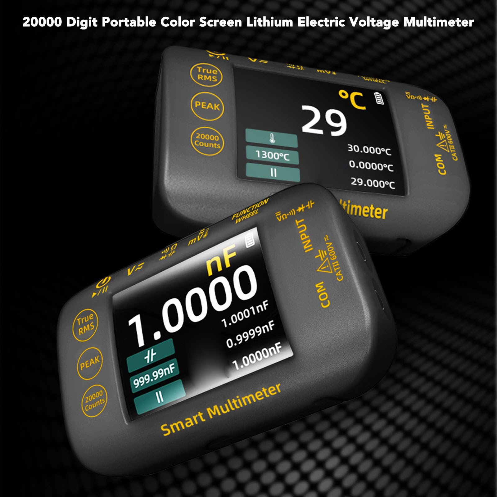 Multimetro Digitale 20000 di Alta Precisione Conta True RMS Tester Ricaricabile per Sistemi Fotovoltaici