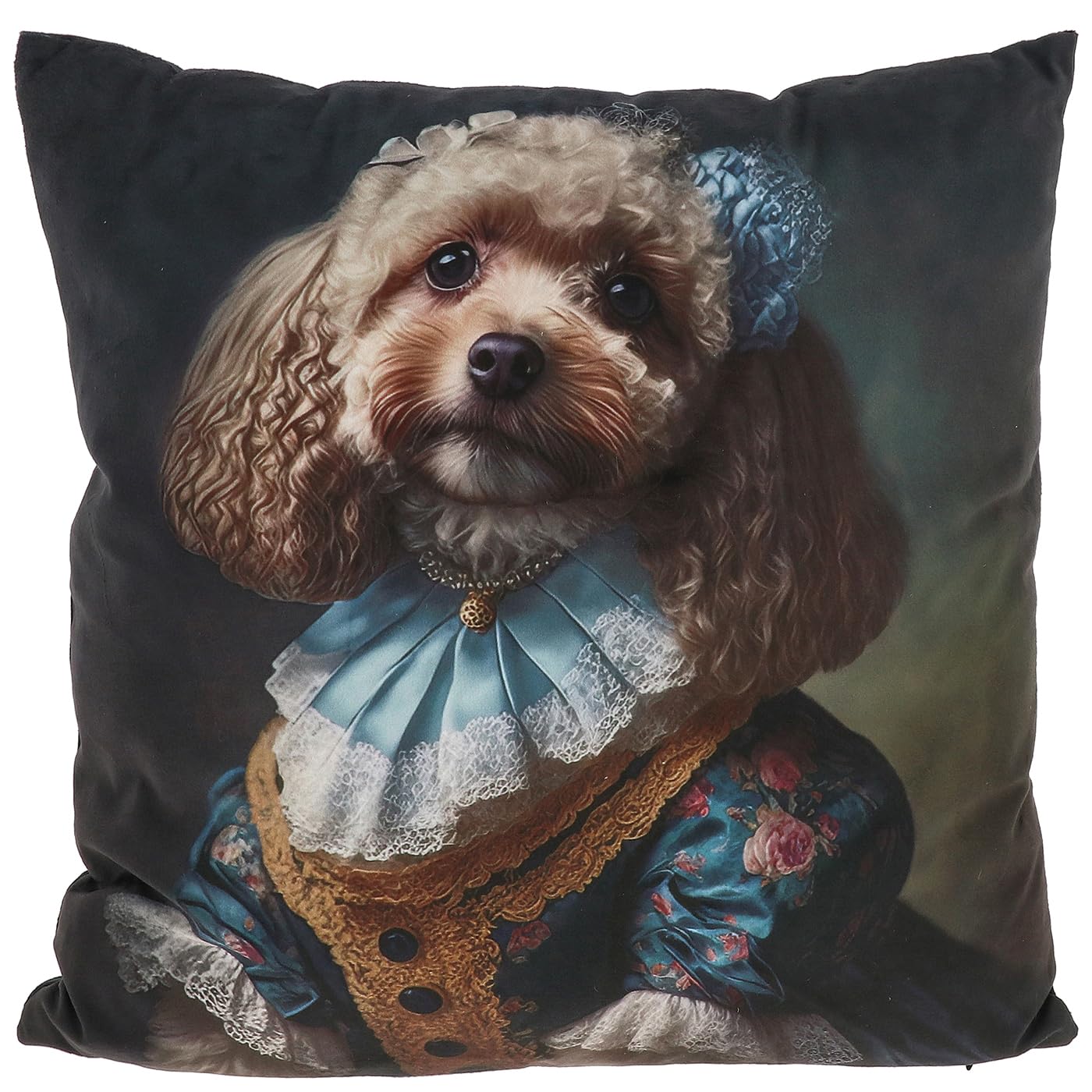 Shudehill Giftware Poodle Top Dog Cushion Collection - Labrador, Schnauzer, Frenchie, & More (Poodle)