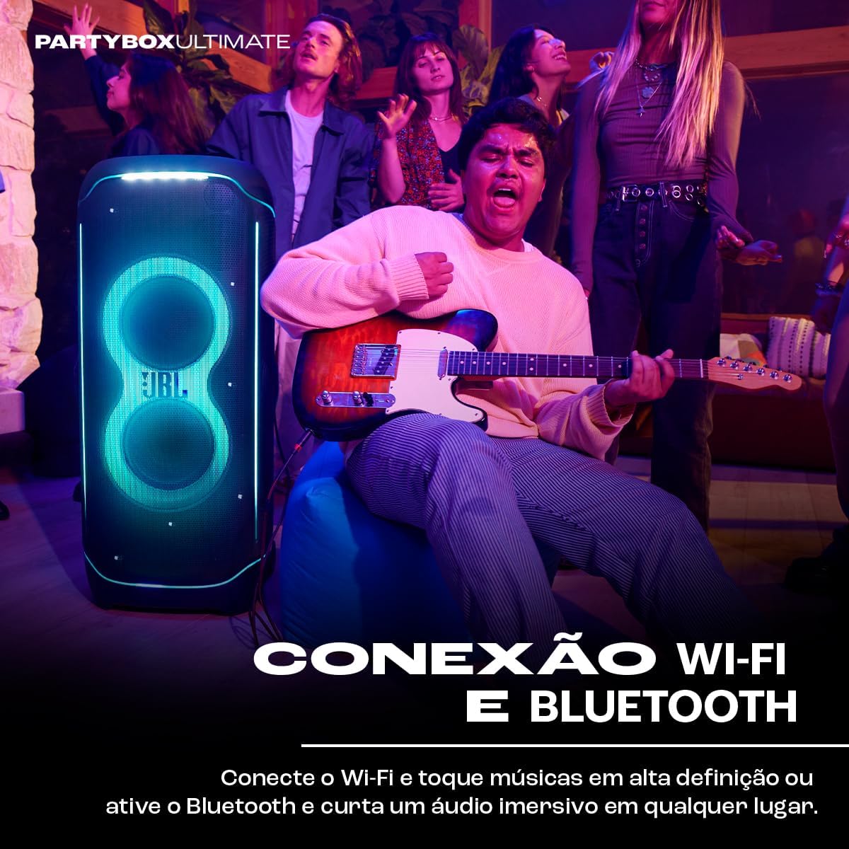 JBL, Caixa de Som, PartyBox Ultimate, Com Wi-Fi e Bluetooth Integrados - 1100W RMS