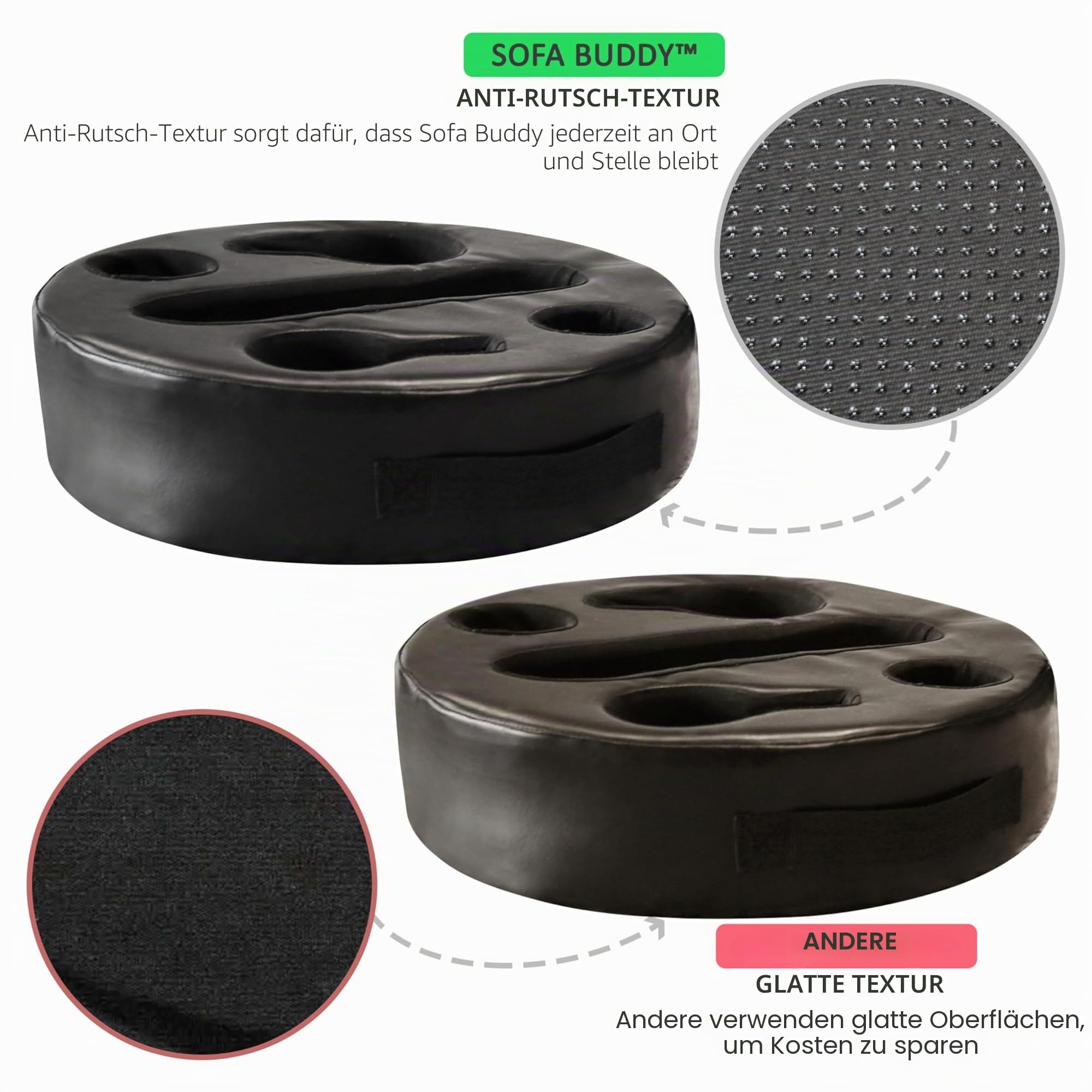 Sofa-Buddy Praktischer Couch-Becherhalter, Couch-Untersetzer, Sofa-Becherhalter Das perfekte Getränkehalter Sofa Couch-Accessoire