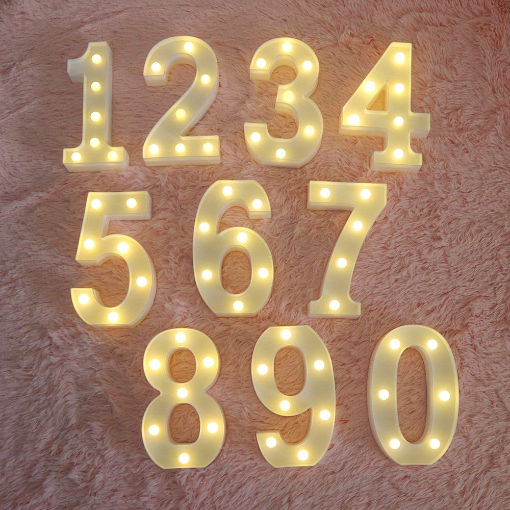MUMUXI 5W LED Marquee Number Lights, Warm White 1