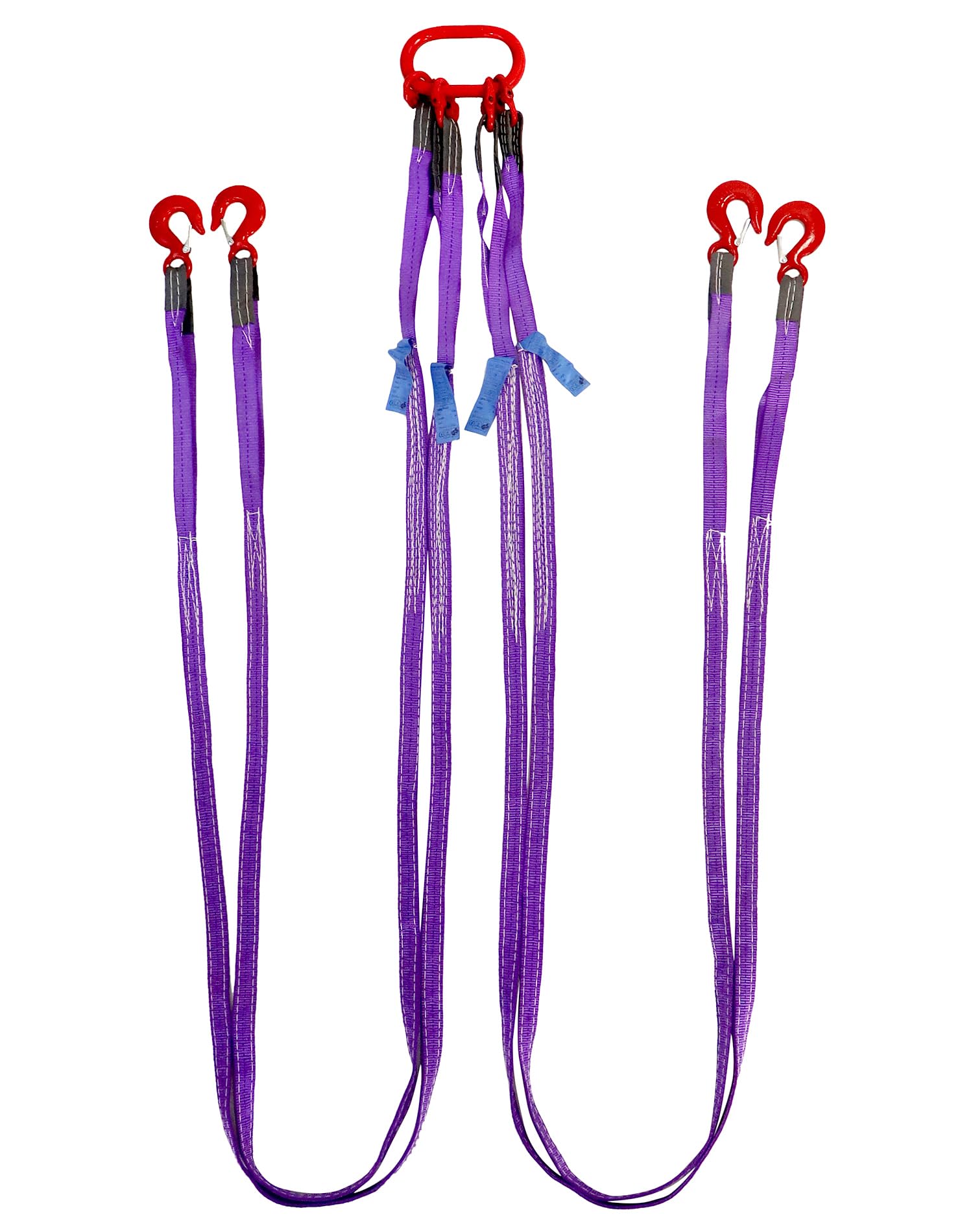 QWORK Eslinga de cadena de 10 pies, cadena de 6600 libras, polipasto de cadena 3T, con gancho de agarre de 4 patas y ajustador, gancho de cadena de elevación de motor de aleación G80, aparejo completo