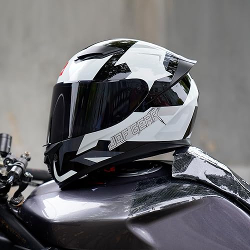 Miniatura 2 de Casco de motocicleta de cara completa WS-607 aprobado por el DOT, casco de moto de carreras de calle para adultos con visera