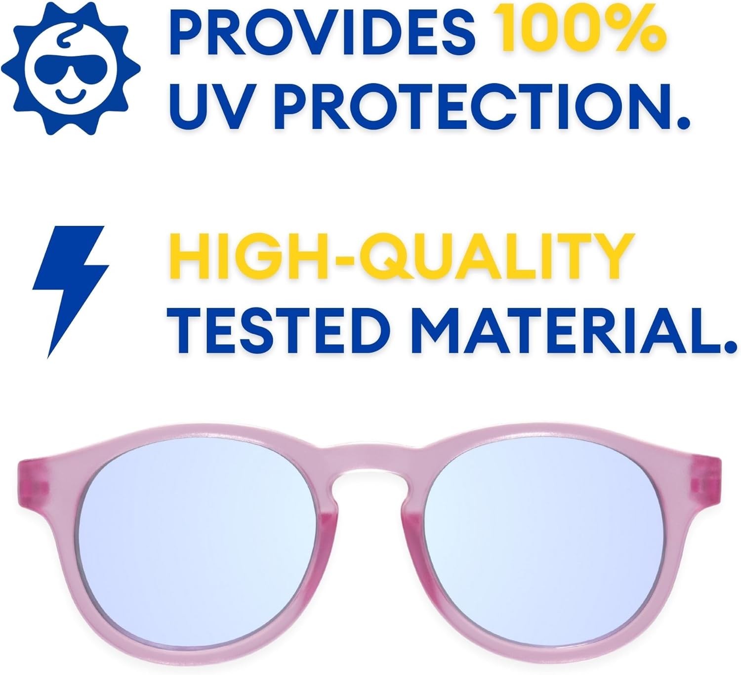 Babiators Keyhole Baby & Toddler Sunglasses | 100% UV Protection, Shatter-Resistant, Flexible Rubber Frames