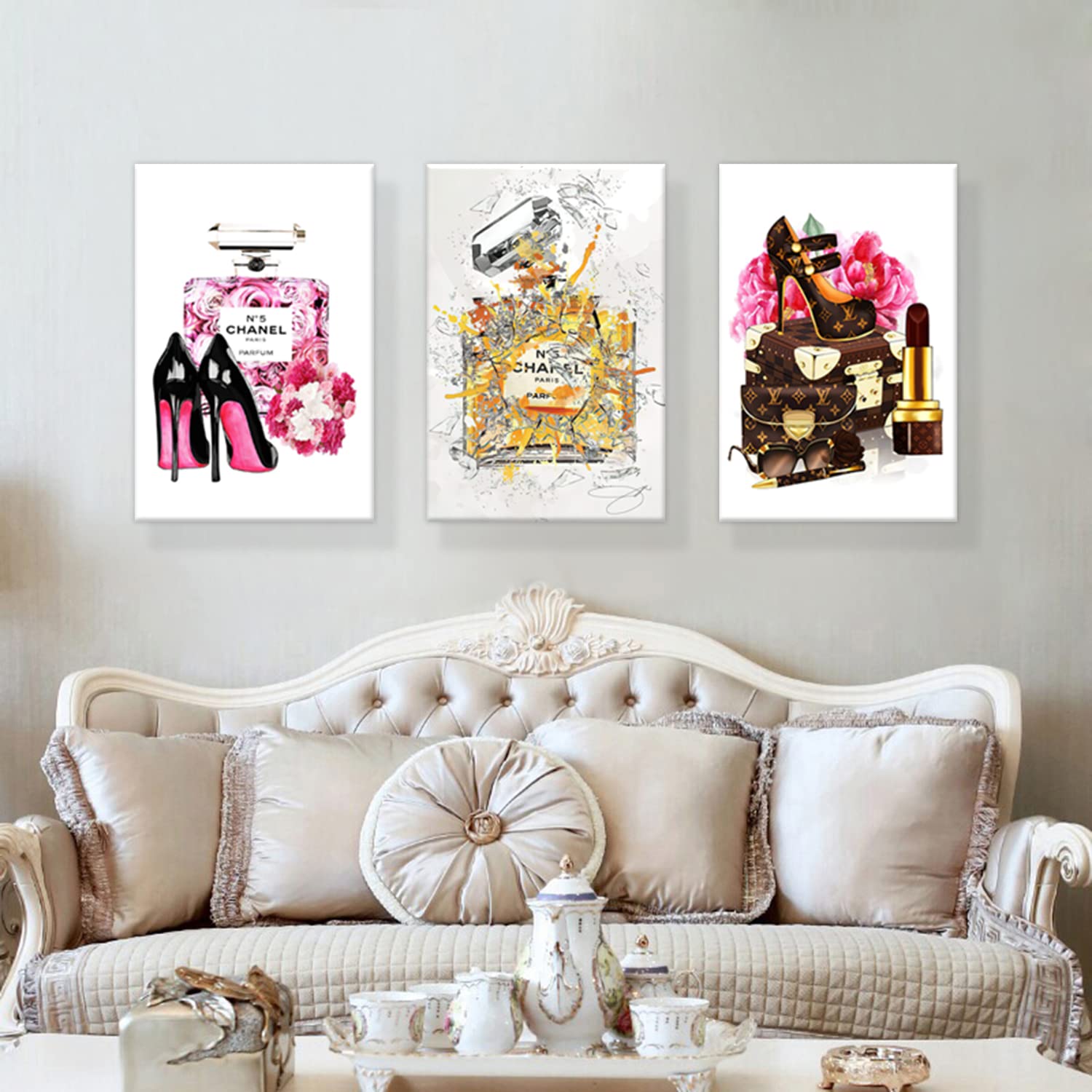 Amazon.co.jp: アートパネル ハイヒール 3枚セット 飾り絵