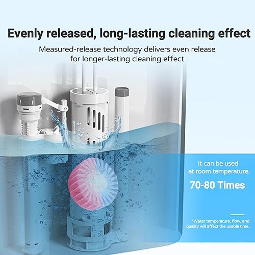 Miniatura 2 de Coolord Tabletas limpiadoras de inodoro, limpiadores automáticos de tanque de inodoro, limpiador de tanque de inodoro de larga duración para baño,