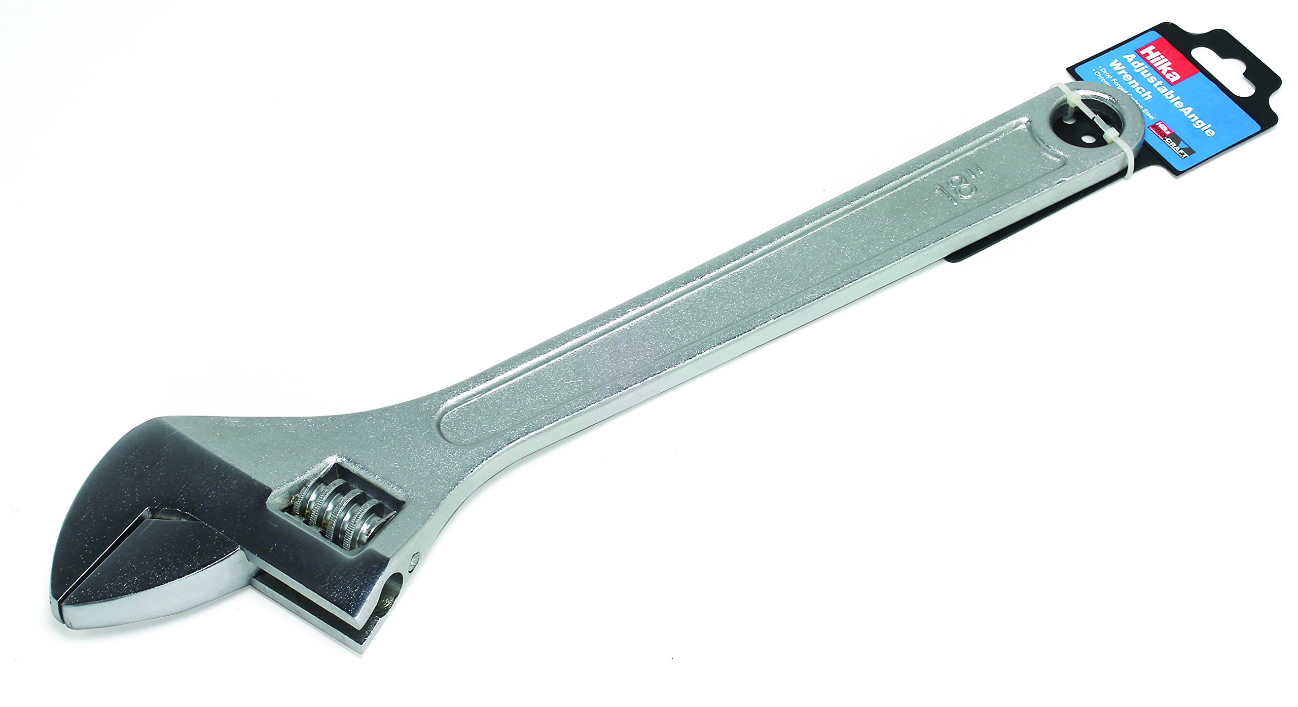Hilka  Adjustable Wrench 18""  460mm Heavy Duty Drop Forged Steel Polished Jaws