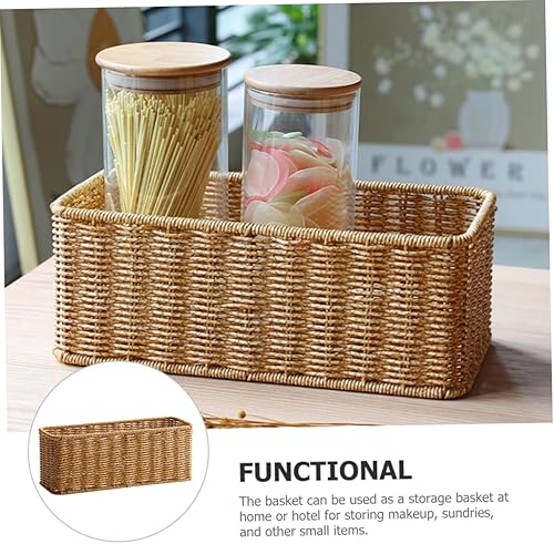 Miniatura 4 de NOLITOY Cesta de plástico cesta de plástico organizador de maquillaje organizador de artículos de escritorio organizador de artículos de tocador