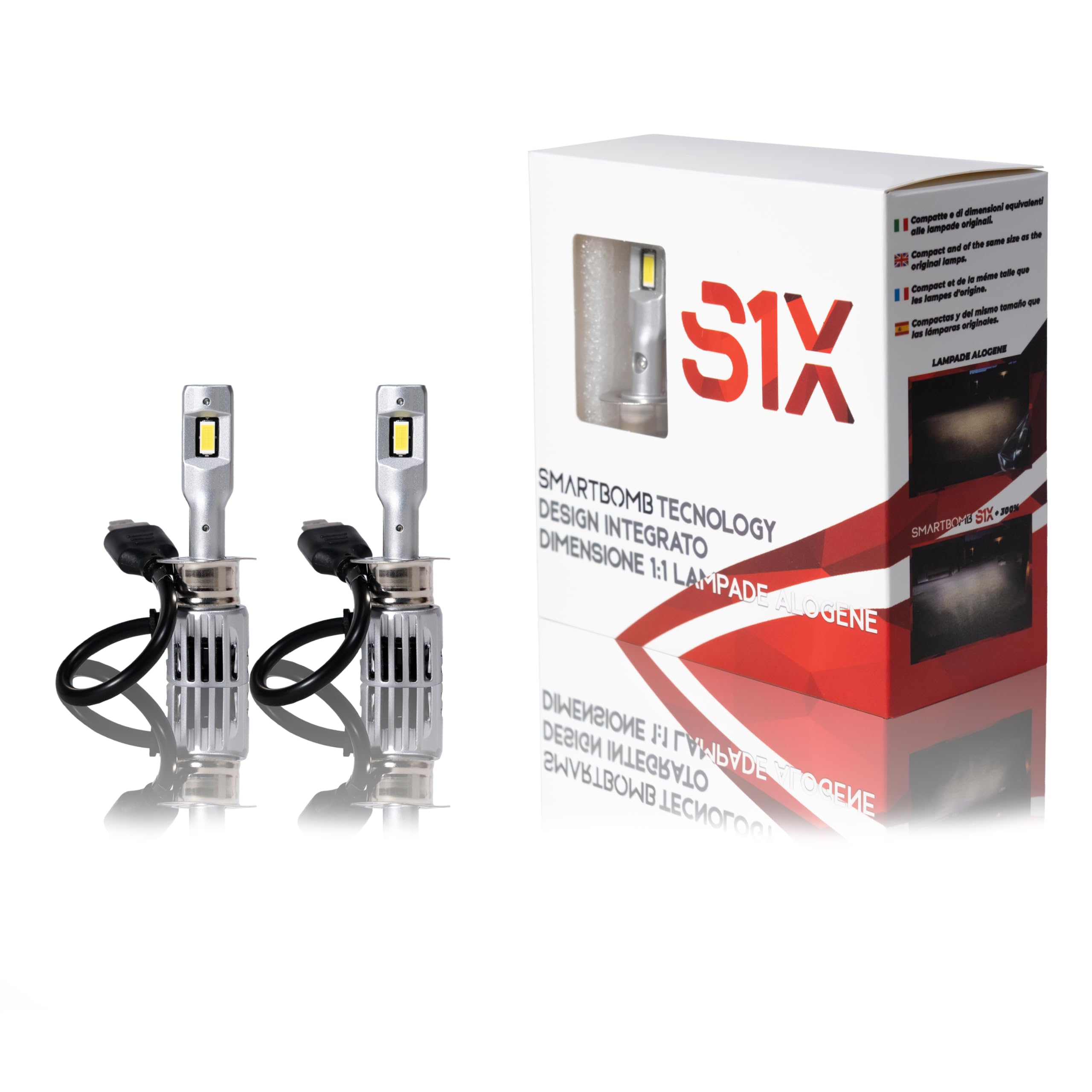 H1 Mini Lámparas LED 8000lm 55w 6000k Canbus COCHE MOTO