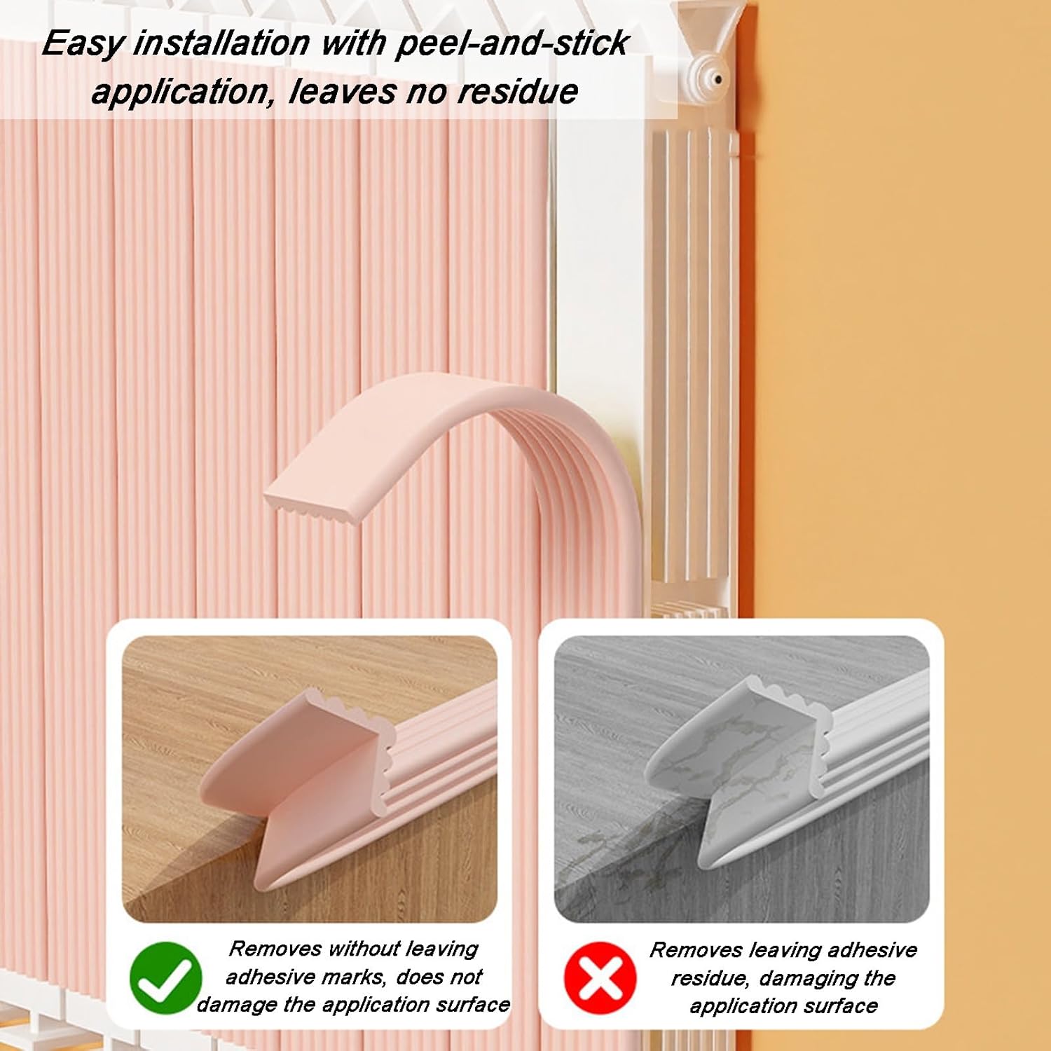 Furniture Corner Protector Bumpers, 78.7in Adhesive Foam Safety Strips for Sharp Edges, Pink Padding for Fireplace, Cabinets, Tables & Desks (W: 8.5 cm)