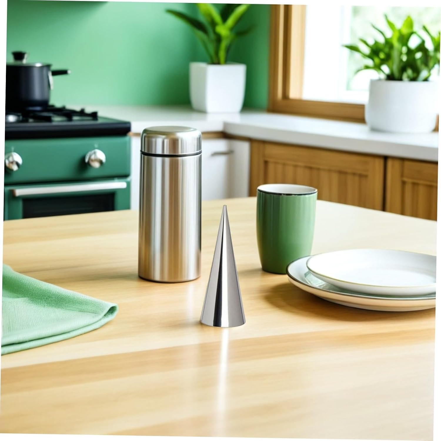 TIDTALEO 80pcs Stainless Steel Cone Shaped Cream Horn Molds for Baking, Non-stick Croissant Cone Forms with Brushes, Safe Handling and Precision Manufacturing for Home Bakers