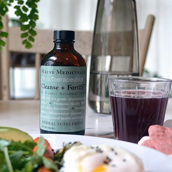 Cleanse + Fortify Organic Liver Detox and Kidney Cleanse with Adaptogens 8 fl oz (16 Servings) USDA Certified Organic