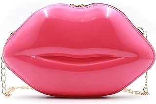 LoveWLC Red Lip Clutch Purse,novelty PU mini Evening handbags Crossbody Bag for Women trendy