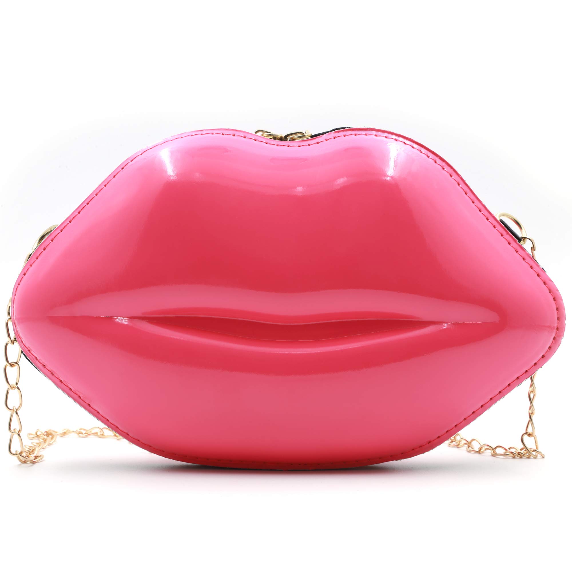LoveWLC Red Lip Clutch Purse,novelty PU mini Evening handbags Crossbody Bag for Women trendy