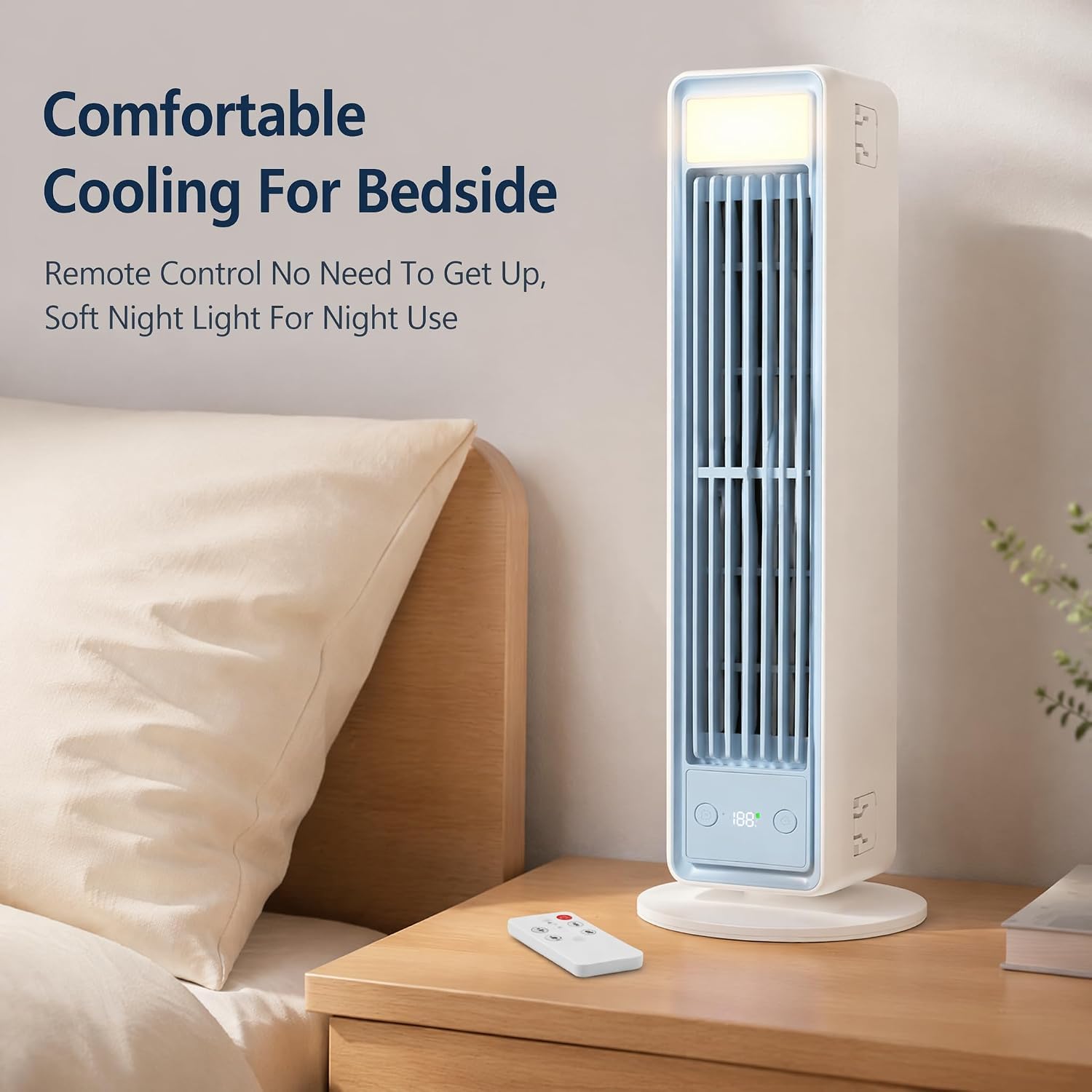 Aire acondicionado portátil, ventilador sin palas con 3 modos, climatizador silencioso de batería para casa, oficina y viaje ，Blanco - 1 pieza