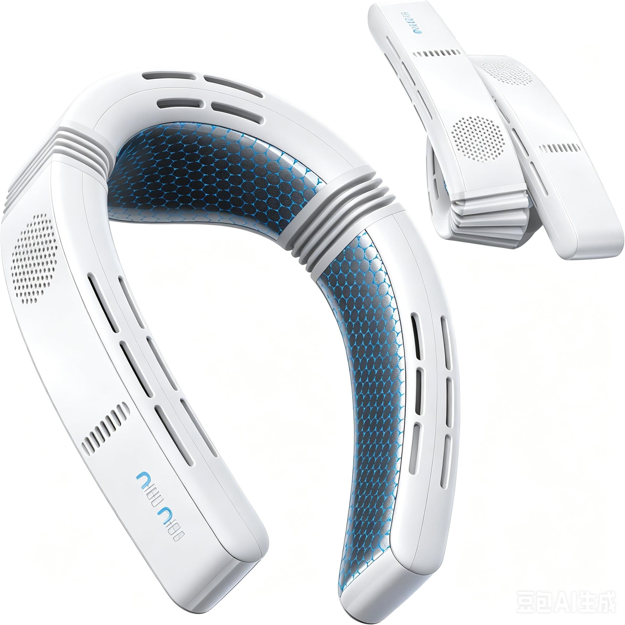 TORRAS L3 Portable Neck Fan 360° Cooling Fan 8H Using Wearable Bladeless Neck Fans 【2023 Wind up and down】 Personal Neck Fan 4000 mAh Rechargeable Fan for Travel/Home/Office, 3 Speeds Cooler