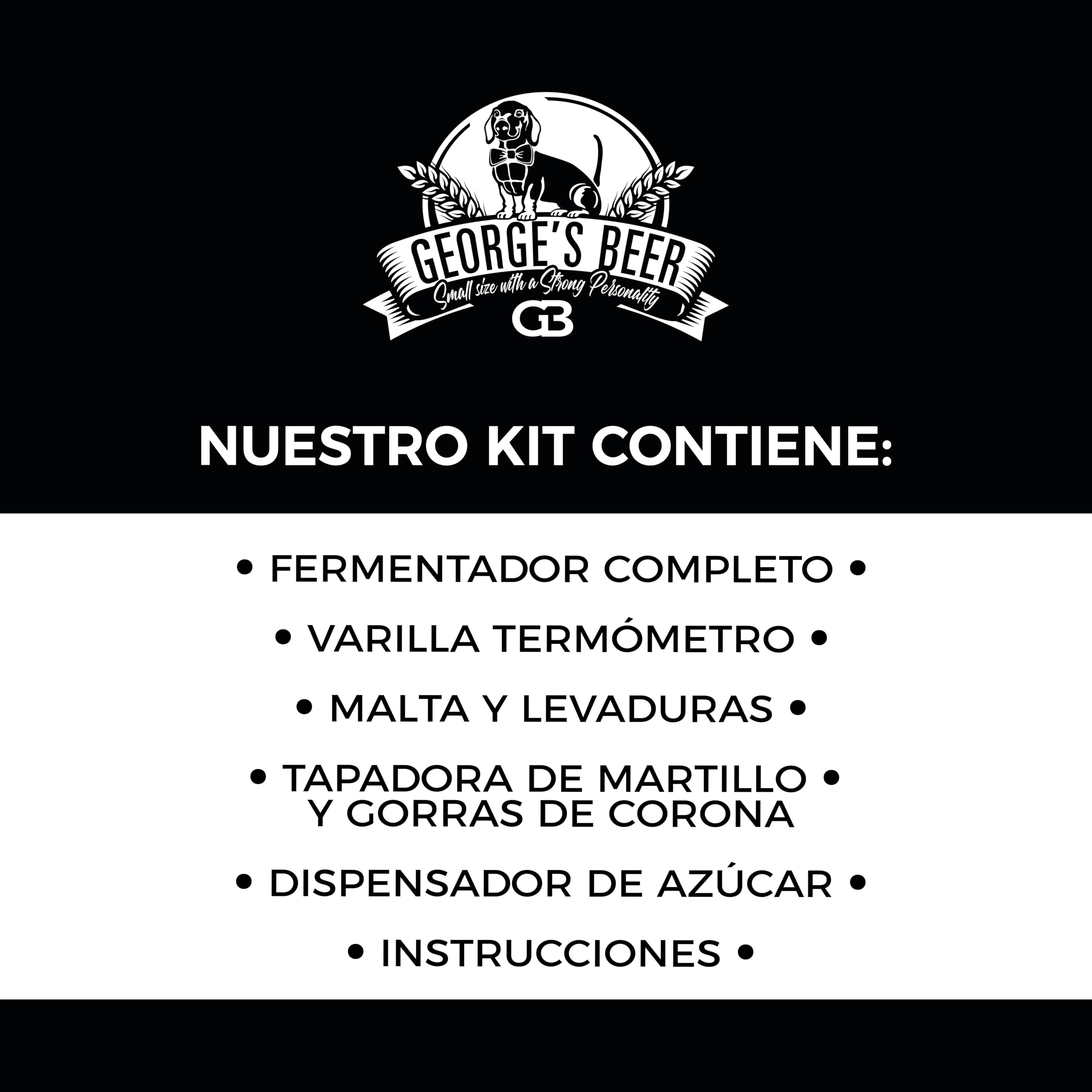 Beer & Wine - Kit de Fermentación de Cerveza George'S 5l - Cerveza Artesanal Casera - Kit de Fermentación de Malta - Kit de Producción de Cerveza - Idea de Regalo (Kit Malta Lager)