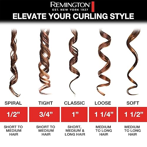 Vista 4 de Remington Style Therapy - Rizador de 1 pulgada, rizos duraderos.