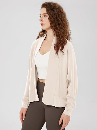 ODODOS Women's Modal Soft Open Front Cardigans Long Sleeve Casual Wrap Outwear