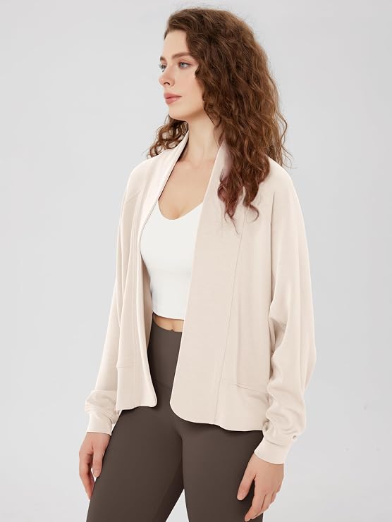 ODODOS Women's Modal Soft Open Front Cardigans Long Sleeve Casual Wrap Outwear
