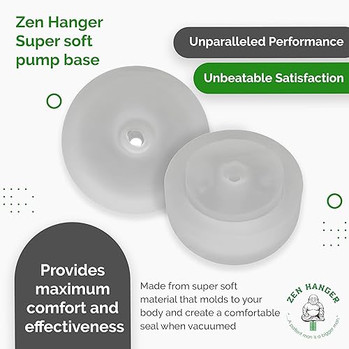 Miniatura 5 de Zen Hanger Base de bomba (9 onzas)  Base de bomba macho de tamaño estándar  Base de dona súper suave  Base de repuesto pendiente de patente para
