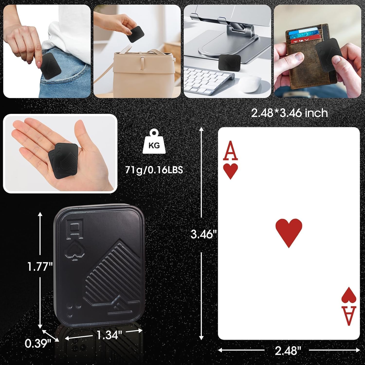 Fidget Slider 3 Pack, Magnetic Metal Fidget Toys Haptic Coin Poker Card - Image 2