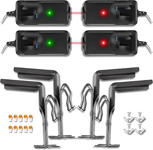 2 ojos de haz de seguridad con sensor de seguridad para 41A5034 Liftmaster Sears Chamberlain Craftsman Abridor de puerta de garaje con soportes (1
