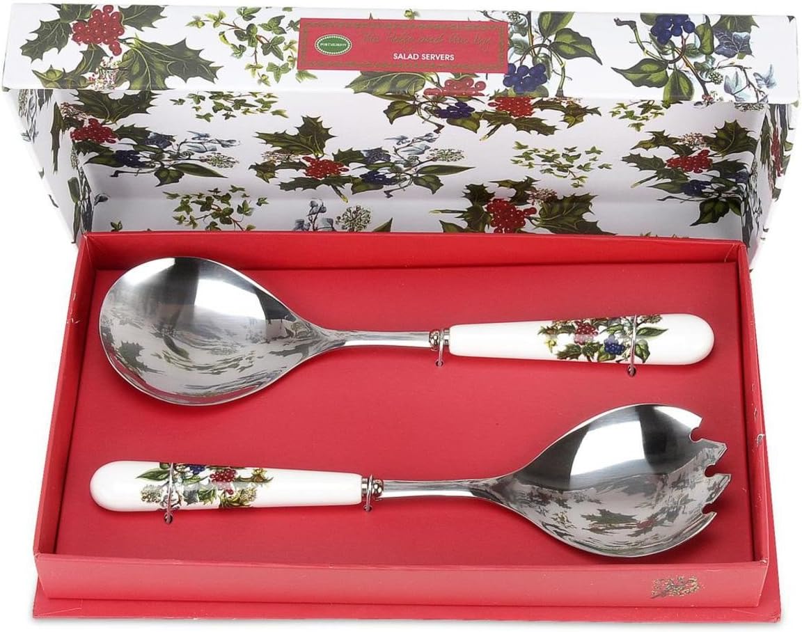 The Holly & Ivy Salad Servers, Multi-Colour, Set of 2