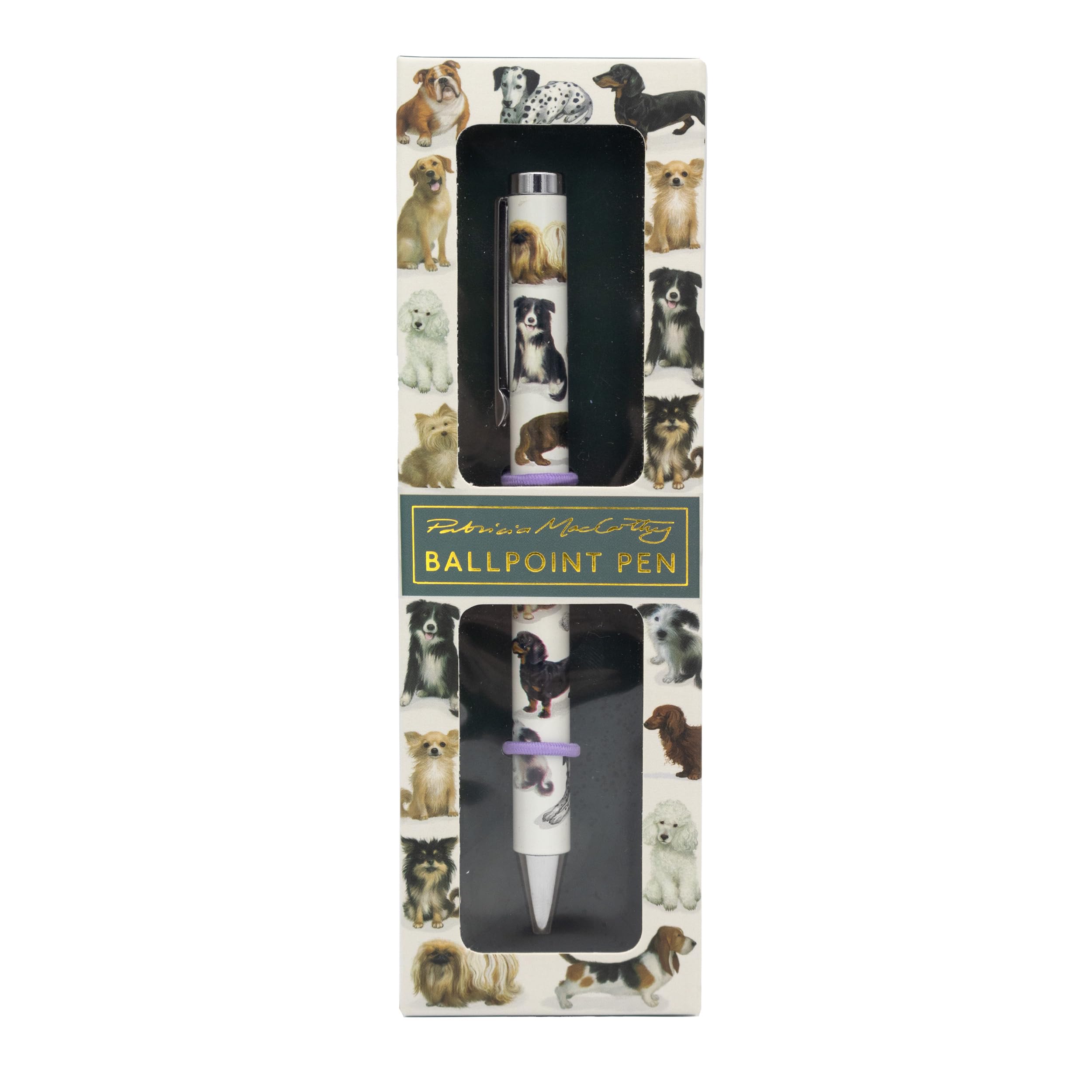 Robert Frederick Dogs Ballpoint Pen in Gift Box | Black Ink Twist Nib | Stylish Writing Pen | Fun Stationery Gift