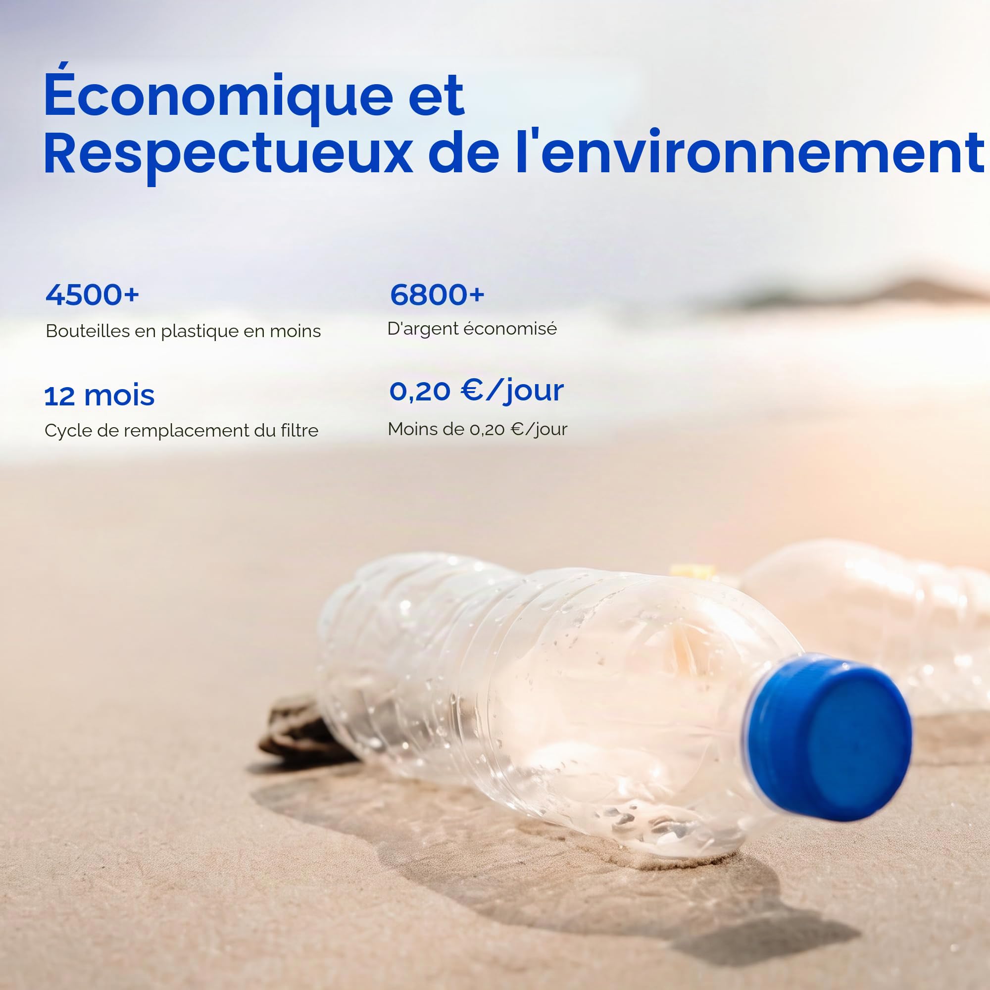 TOKIT T1 Osmoseur Inverse à Comptoir | Système de Filtration RO 9 Étapes avec Moniteur TDS | Purificateur d'Eau de Table sans Installation | Rapport Pureté 3:1 | Certifié CE & EMC