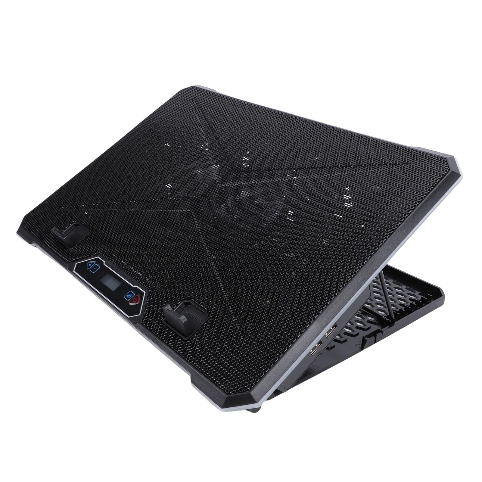 Almohadilla de Enfriamiento para Computadora Portátil RGB Enfriamiento Potente Velocidades Ajustables Enfriador de 12 a 19 Pulgadas para Jugadores Metal y ABS (14 Aficionados)