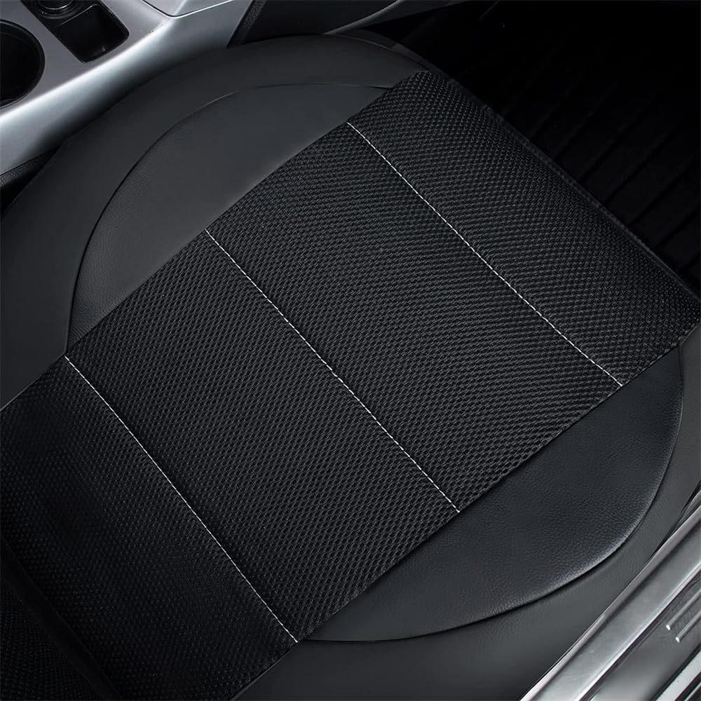 Housse Siege Voiture pour Citroen C5 Aircross 2017-2022 2023 2024 2025, Cuir Couvre Sieges Avant et ArrièRe Étanche Respirant Nonslip Protecteur Siège Interieur Accessoire,A/Black