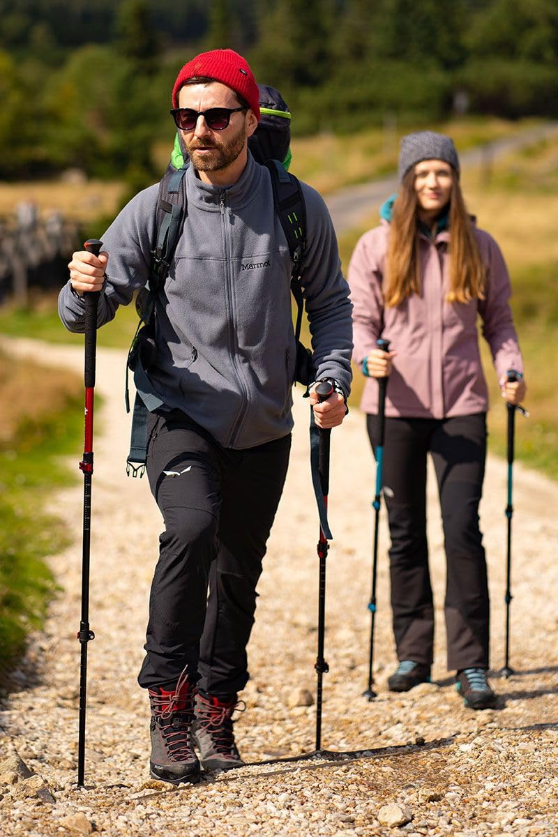 Kije trekkingowe Adventure Pro - Czerwony