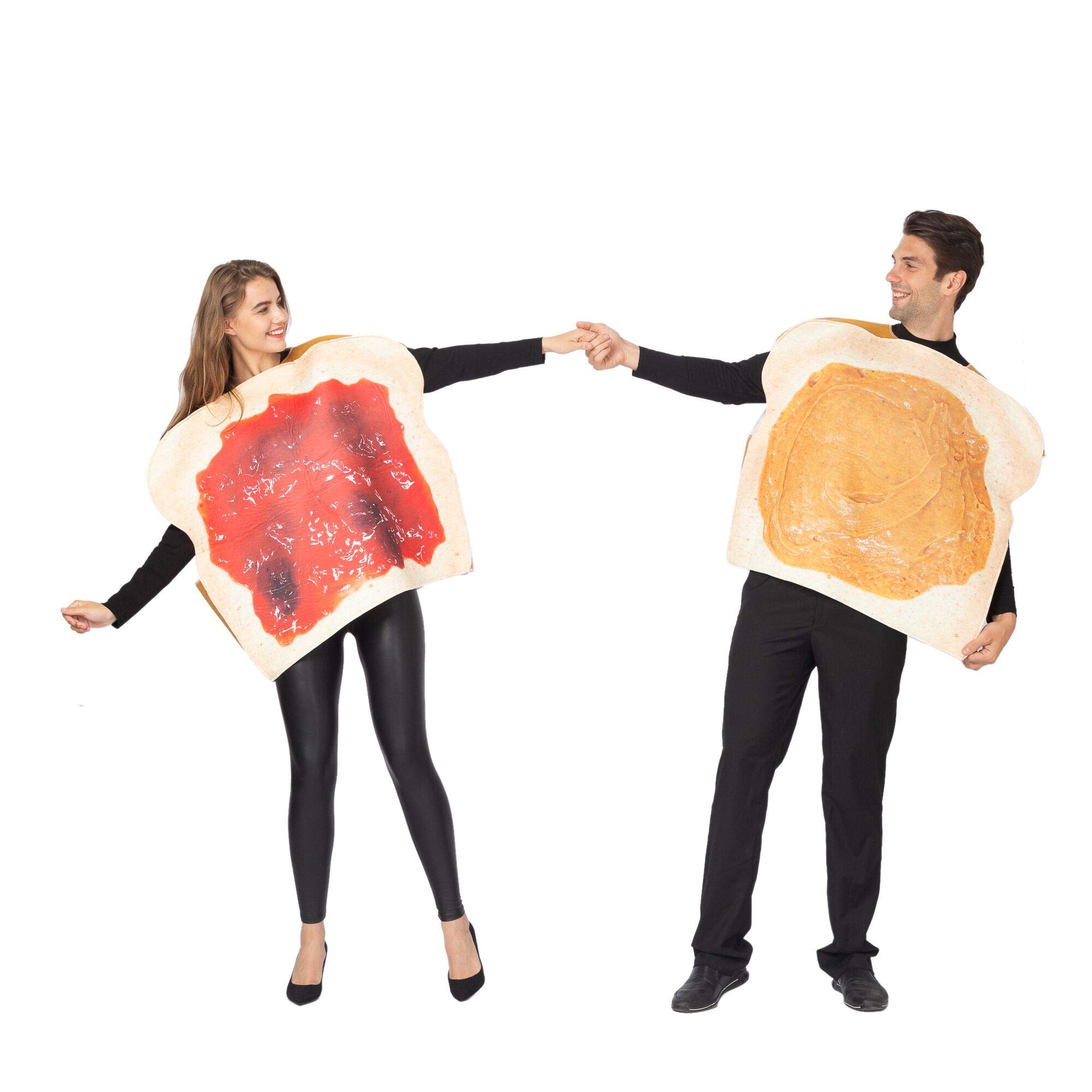 Peanut Butter and Jelly PBJ Costume Adult Couple Set w/one Peanut