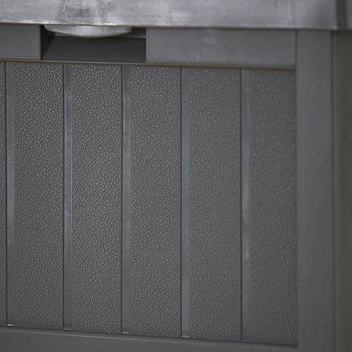 Miniatura 83 de Suncast Cubo de basura oculto de 33 galones para patio, basura de resina para exteriores con tapa, uso en patio trasero, terraza o patio, color gris