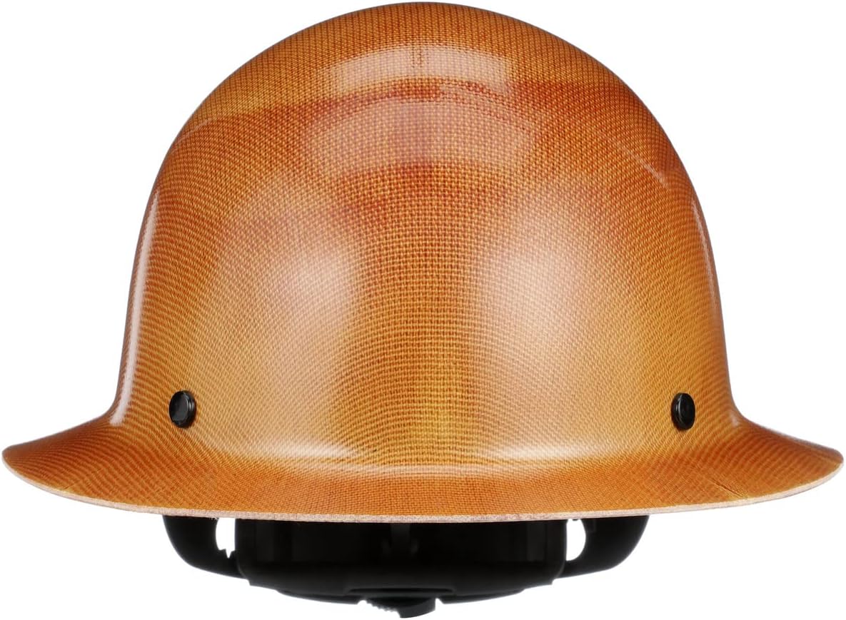Skullgard Full-Brim Hard Hat with Suspension - Non-Slotted Cap, Made of Phenolic Resin, Radiant Heat Loads up to 350F, Standard Size Hard Hat | Fas-Trac III Ratchet Suspension
