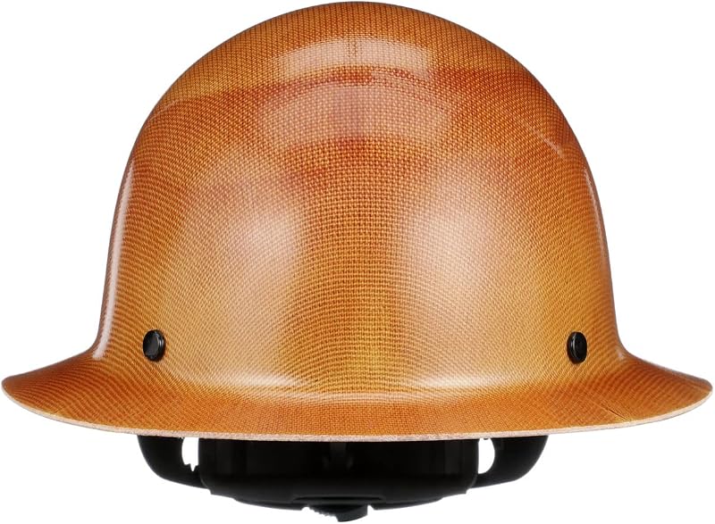 Skullgard Full-Brim Hard Hat with Suspension - Non-Slotted Cap, Made of Phenolic Resin, Radiant Heat Loads up to 350F, Standard Size Hard Hat | Fas-Trac III Ratchet Suspension