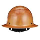 MSA Skullgard Full-Brim Hard Hat with Suspension - Non-Slotted Cap, Made of Phenolic Resin, Radiant Heat Loads up to 350F, Standard Size Hard Hat | Fas-Trac III Ratchet Suspension