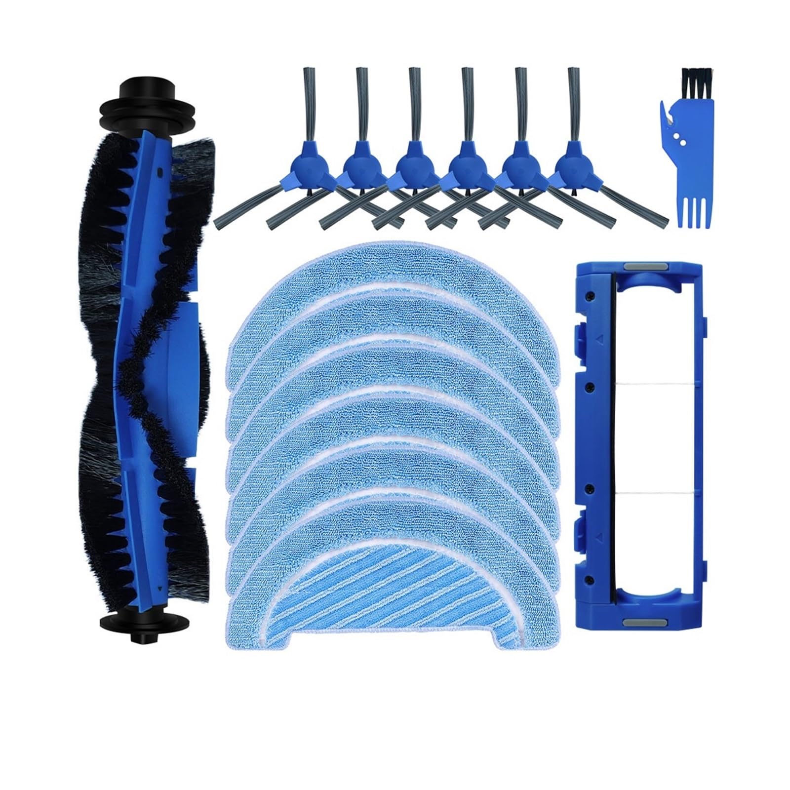 Kicici Replacement Compatible With Cecotec Conga 990 Vital/Conga 999 Vital Robot Vacuum Cleaner Spare Parts Main Side Brush Hepa Filter Mop Rag(Set C)